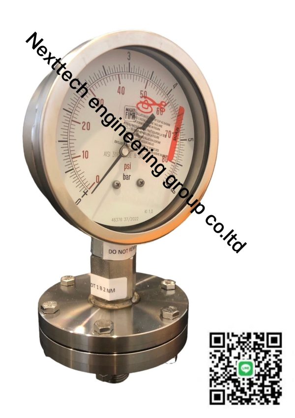 PRESSURE GAUGE WITH DIAPHRAGM เกจวัดความดัน,เพรสเชอร์เกจหน้าแปลน ไดอะแฟรม