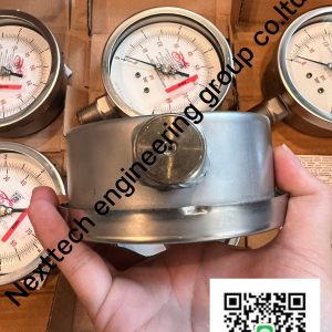 เพรสเชอร์เกจ เกจวัดแรงดัน ( Pressure Gauge ) หน้าปัด4นิ้ว เกลียวออกล่าง 1/2" ยี่ห้อ NUOVA FIMA