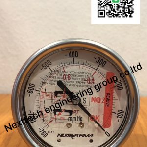 VACUMM GAUGE เกจวัดความดันสูญญากาศ หรือวัดความดันทางด้านสูญญากาศ หน้าปัด 2.5 นิ้ว -760 - 0mmHg